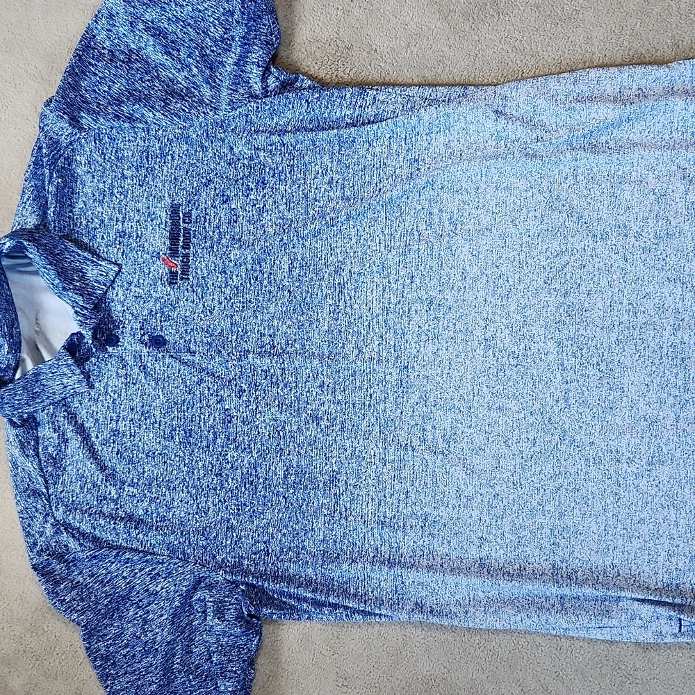 SportTek  Short Sleevel Blue Patterned Golf Shirt -XL